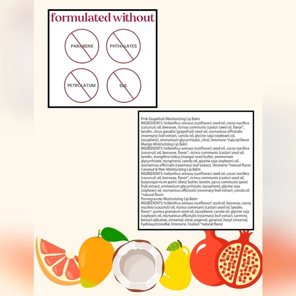 New Burt's Bees 100% Natural Moisturizing Lip Balm Superfruit, 4 Tubes In Box - Picture 8 of 10